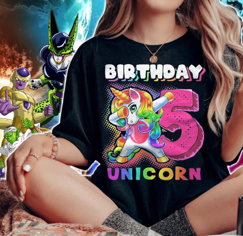 Birthday Unicorn 5 Dabbing Unicorn 5Th Birthday Gift Girls Shirt t-shirt woman shirt