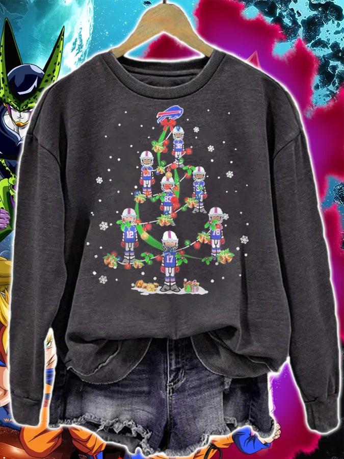 Buffalo Bills Football Team Chibi Christmas Tree Shirt t-shirt sweatshirt