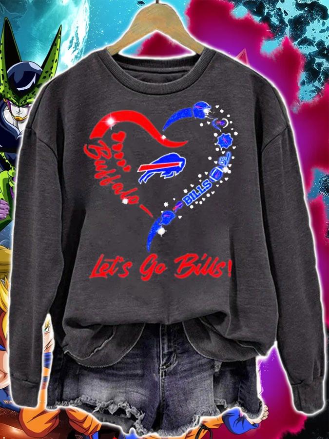 Buffalo Bills Logo Heart Lets Go Bills Shirt t-shirt sweatshirt