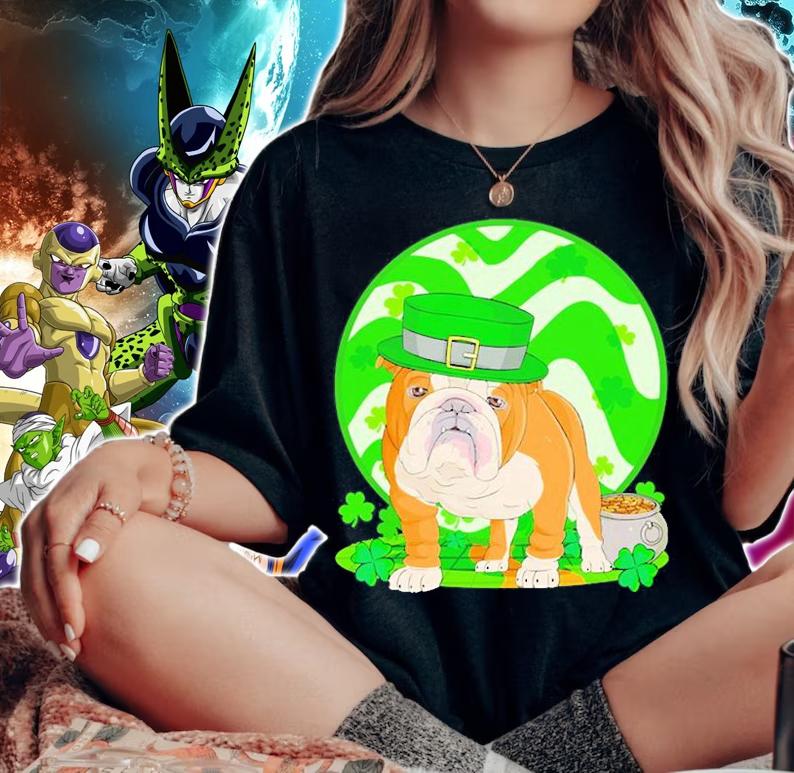 Bulldog St Patrick's Day T-Shirt t-shirt woman shirt