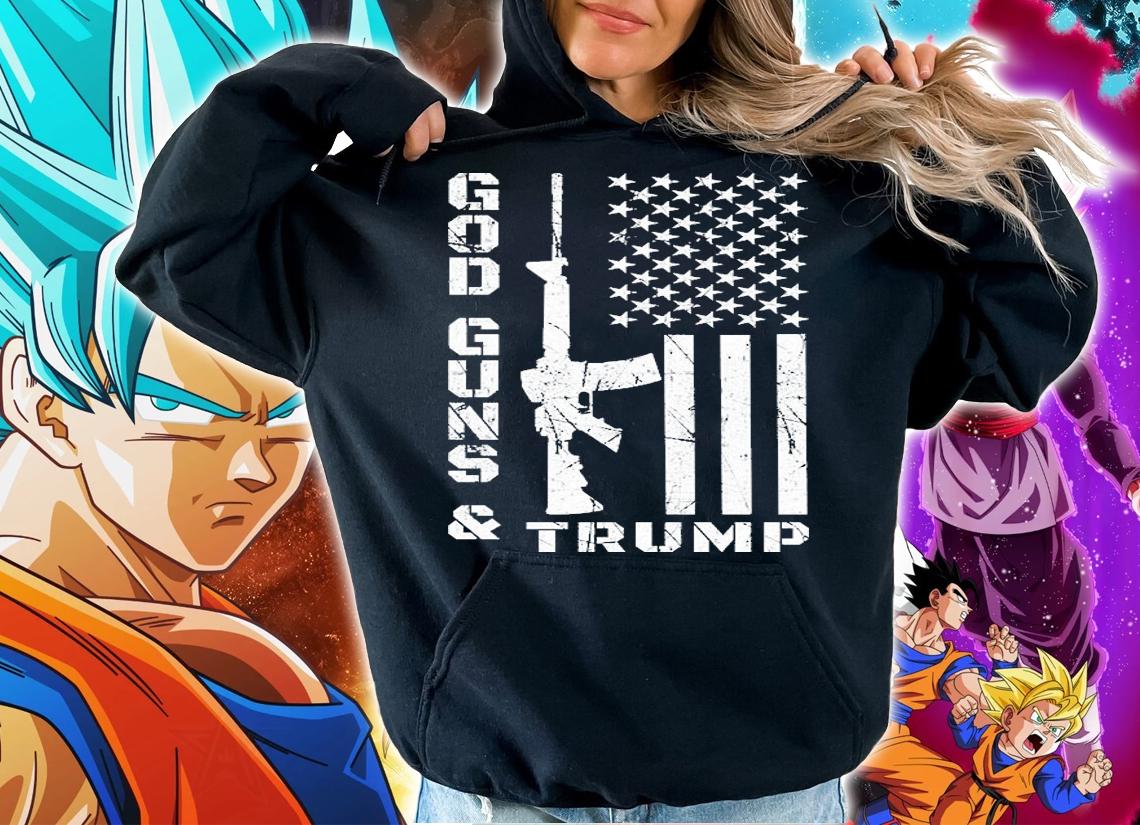 God Guns And Trump Cool Gift 2nd Amendment Flag Gift T-Shirt t-shirt hoodie