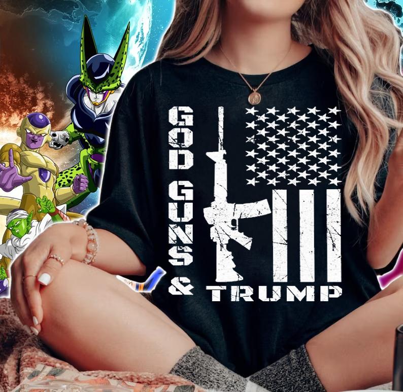 God Guns And Trump Cool Gift 2nd Amendment Flag Gift T-Shirt t-shirt woman shirt