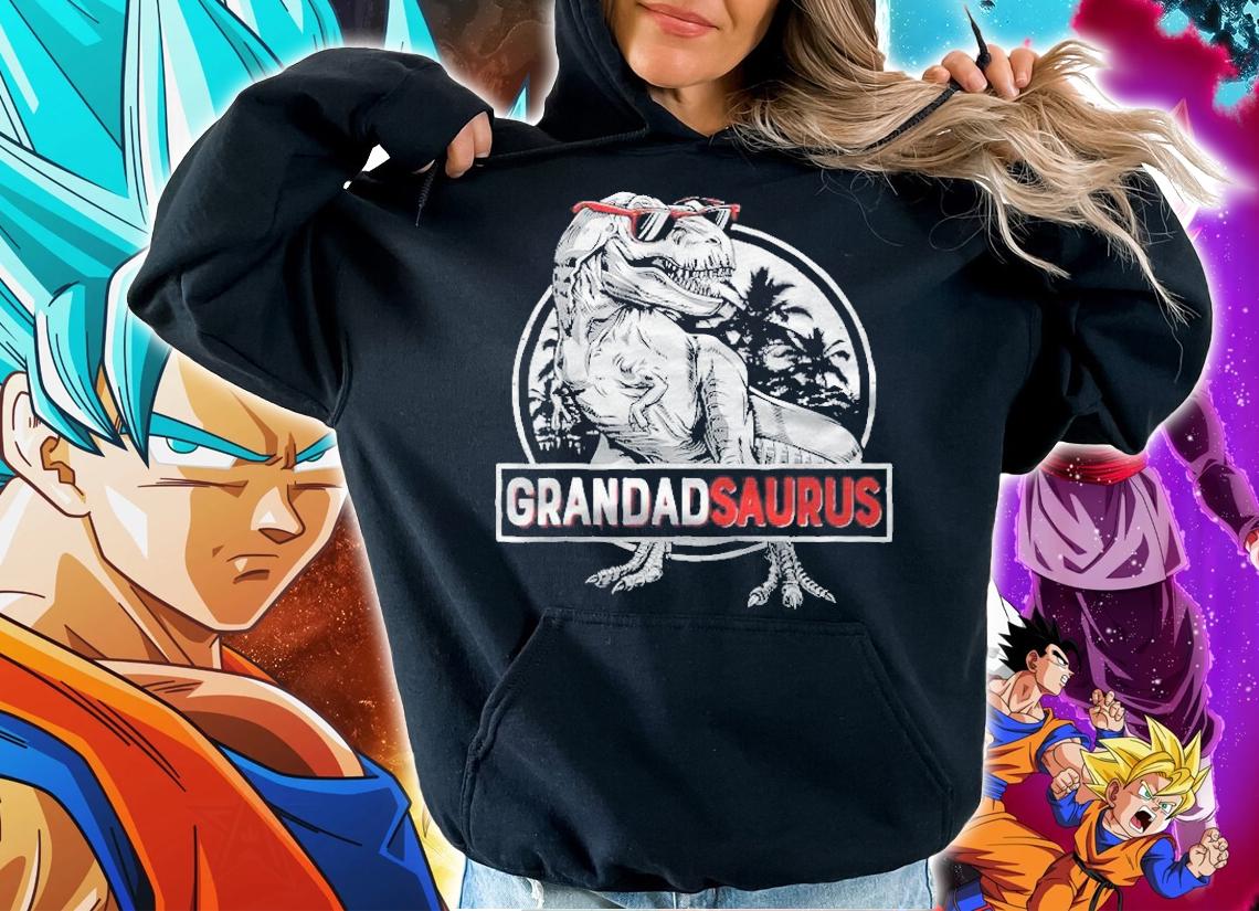 Mens Grandadsaurus T Rex Dinosaur Funny Fathers Day For Grandpa Shirt t-shirt hoodie