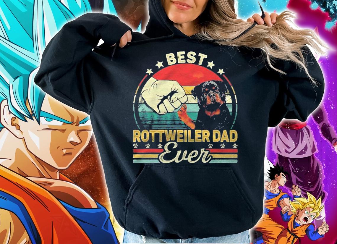 Retro Vintage Best Rottweiler Dad Ever Fathers Day Shirt t-shirt hoodie