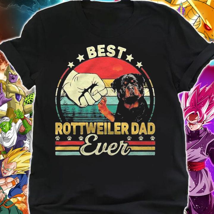 Retro Vintage Best Rottweiler Dad Ever Fathers Day Shirt t-shirt shirt