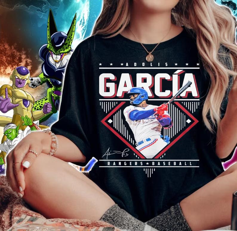 Adolis Garcia Texas Rangers Baseball Signature t-shirt woman shirt