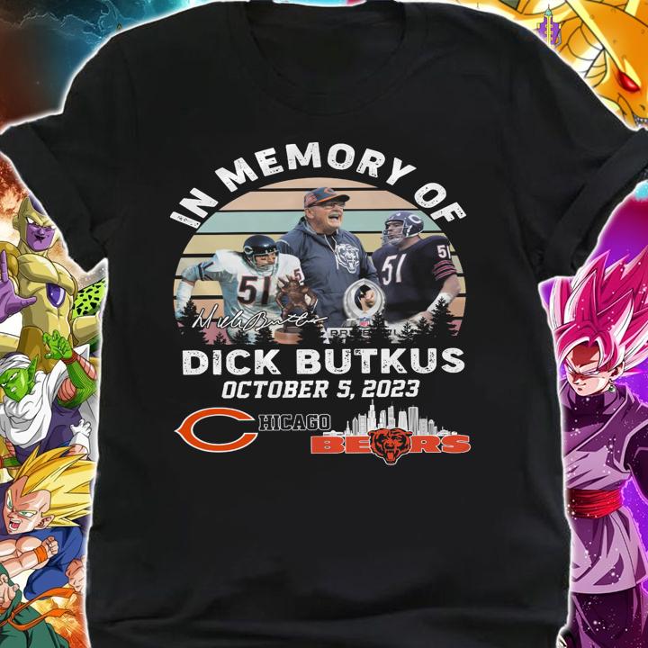 In Memory Of Dick Butkus October 5 2023 Chicago Bears Vintage Sunset t-shirt shirt