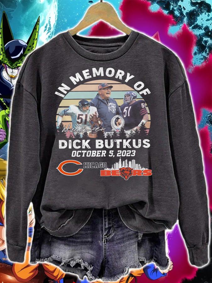 In Memory Of Dick Butkus October 5 2023 Chicago Bears Vintage Sunset t-shirt sweatshirt