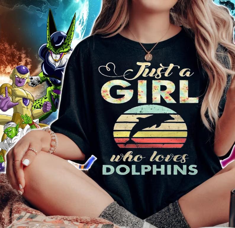 Just A Girl Who Loves Dolphins Cool Dolphin Lover Shirt t-shirt woman shirt