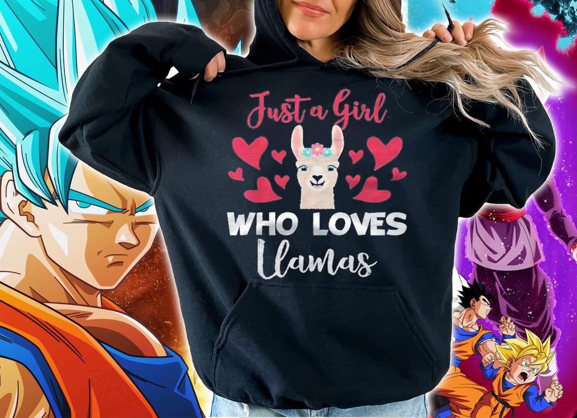Just A Girl Who Loves Llamas Alpaca Llama Gift For Girls Shirt t-shirt hoodie