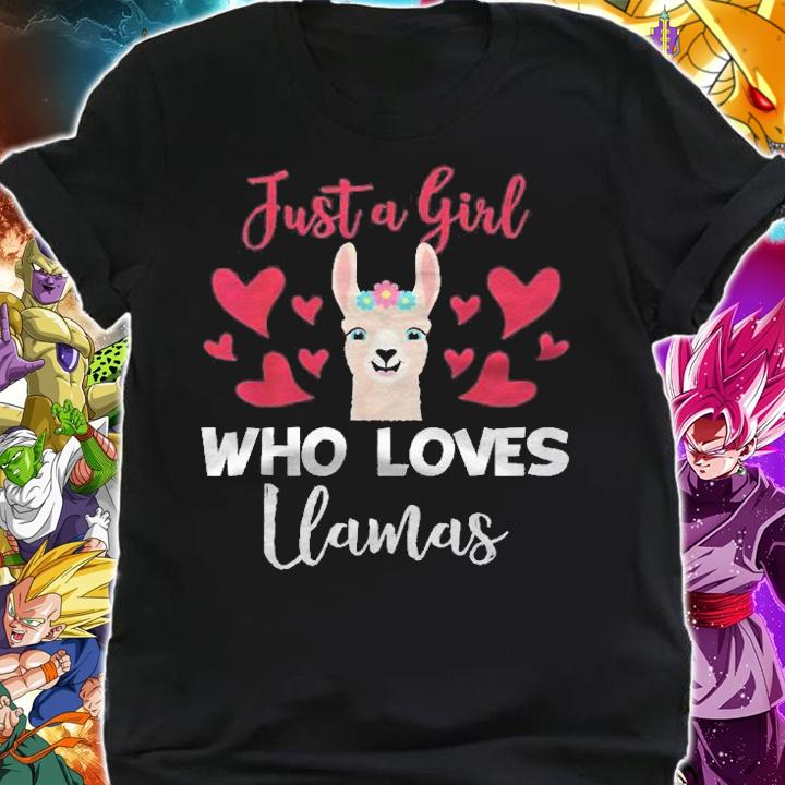 Just A Girl Who Loves Llamas Alpaca Llama Gift For Girls Shirt t-shirt shirt