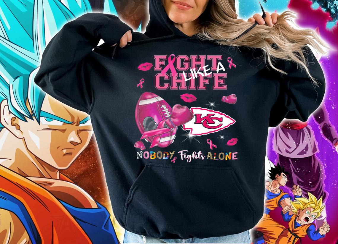 Kansas City Chiefs Fight Chiefs Like A Nobody Fights Alone Breast Cancer t-shirt hoodie