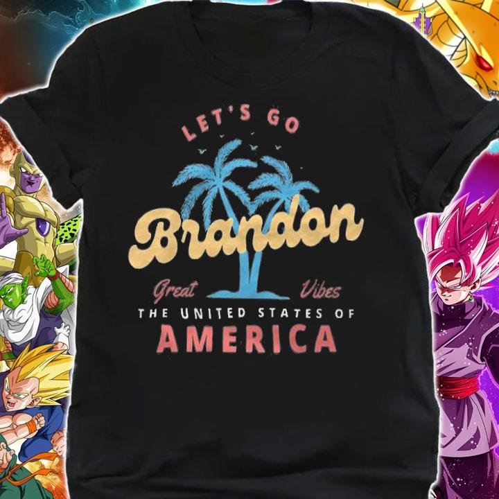 Let's Go Brandon Great Vibes USA, Fjb, Let Go Brandon, American Flag T-Shirt t-shirt shirt