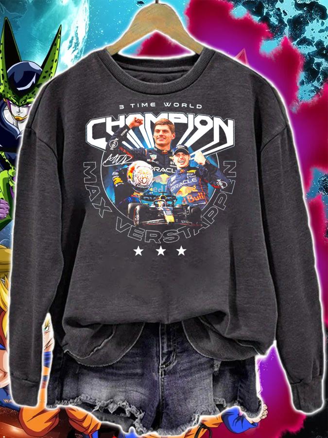 Max Verstappen 3 Time World Champion Signature t-shirt sweatshirt