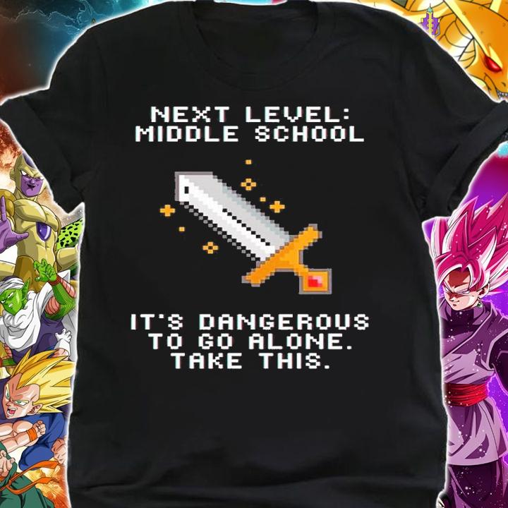Next Level Middle School It's Dangerous To Go Alone Take This T-Shirt t-shirt shirt