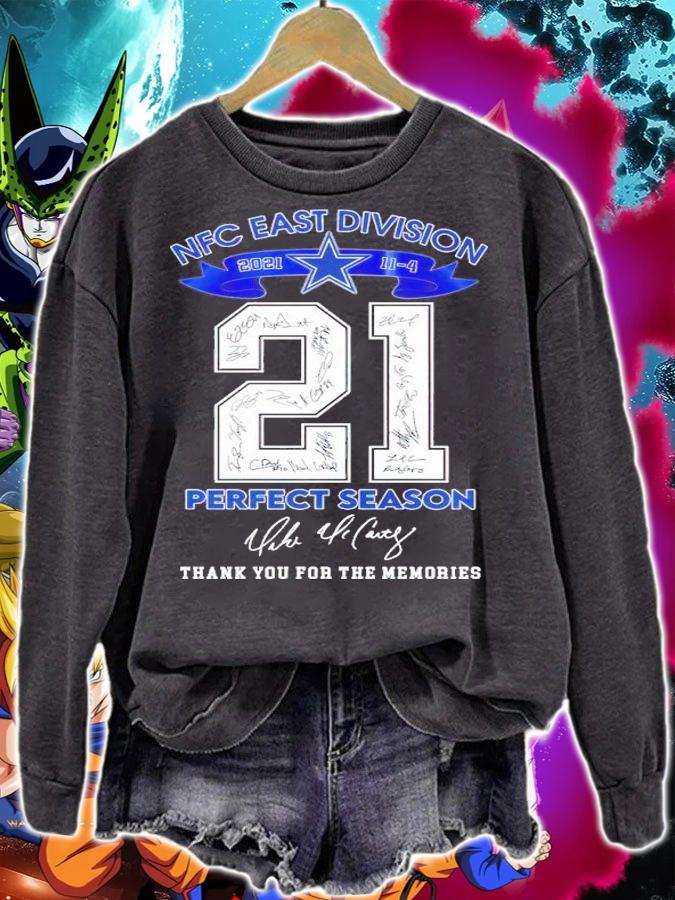 NFC East Division 21 Perfect Season signature thank you for the memories shirt t-shirt sweatshirt