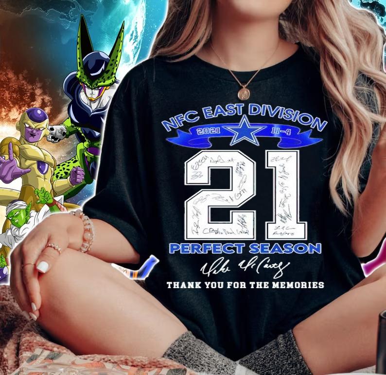 NFC East Division 21 Perfect Season signature thank you for the memories shirt t-shirt woman shirt