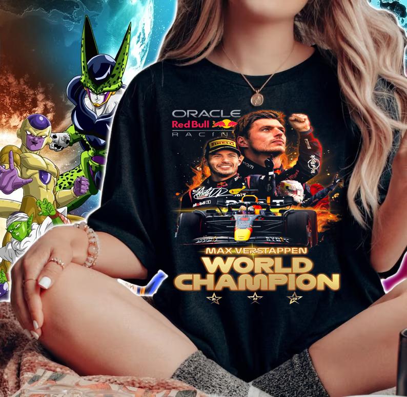 Oracle Red Bull Racing Max Verstappen World Champion t-shirt woman shirt