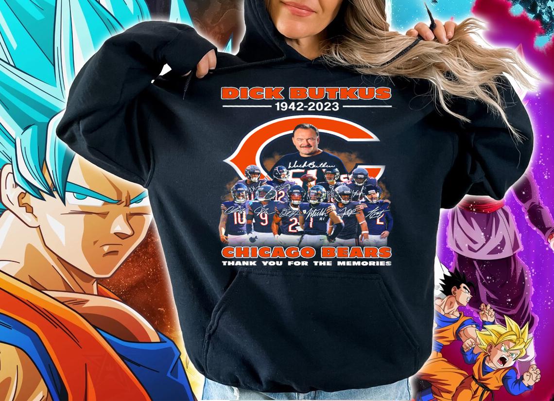 RIP Dick Butkus Chicago Bears signatures thank you for the memories t-shirt hoodie