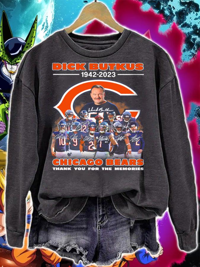 RIP Dick Butkus Chicago Bears signatures thank you for the memories t-shirt sweatshirt
