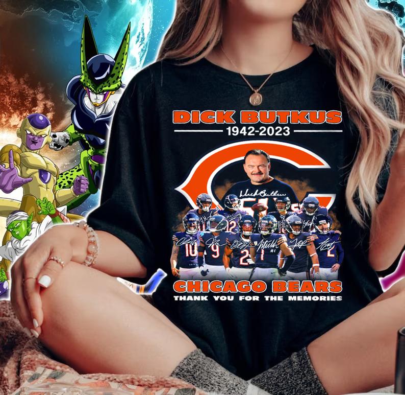 RIP Dick Butkus Chicago Bears signatures thank you for the memories t-shirt woman shirt