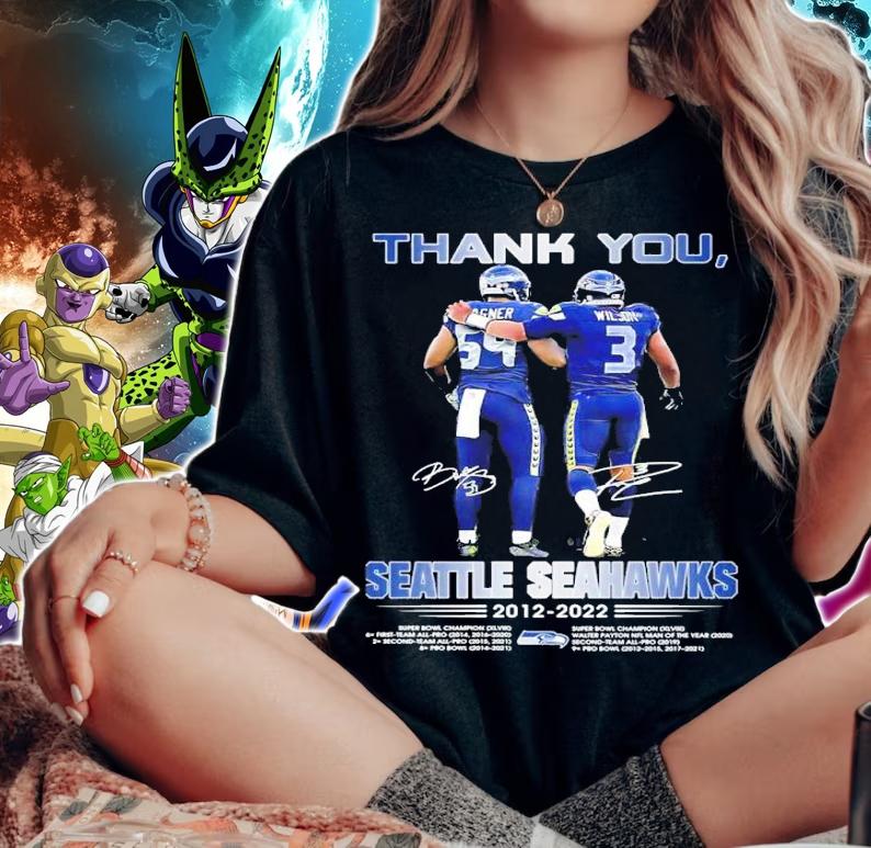 Thank You Bobby Wagner And Russell Wilson Seattle Seahawks 2012-2022 Signatures Shirt t-shirt woman shirt