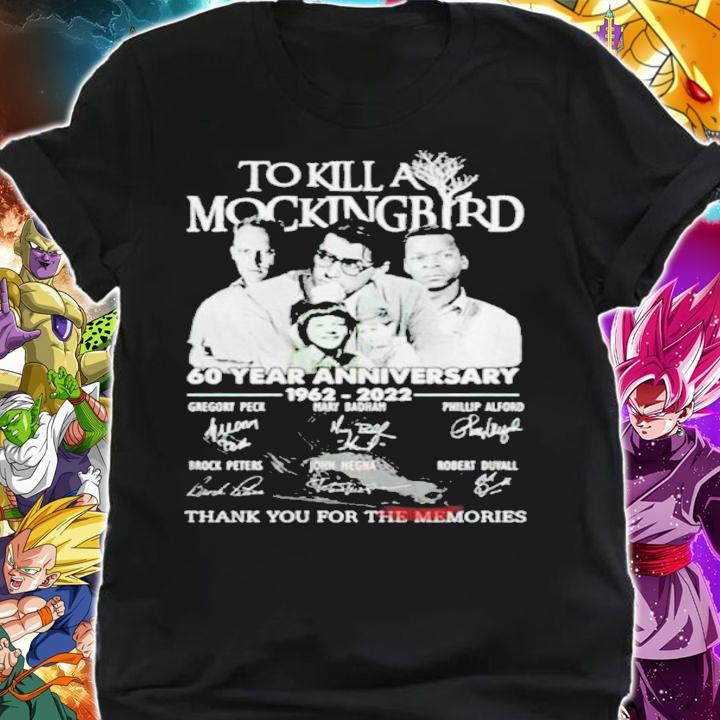 To Kill A Mockingbird 60 Year Anniversary 1962-2022 Signatures Thank You For The Memories Shirt t-shirt shirt