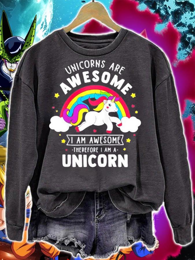 Unicorns Are Awesome Im A Unicorn  Funny Rainbow Gift Raglan Baseball T-Shirt t-shirt sweatshirt