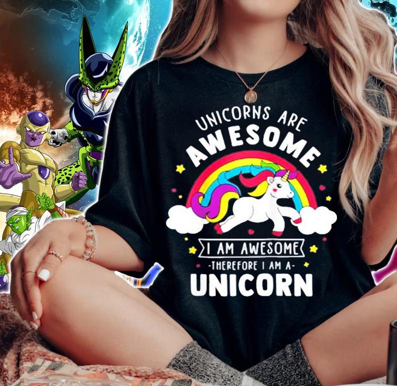 Unicorns Are Awesome Im A Unicorn  Funny Rainbow Gift Raglan Baseball T-Shirt t-shirt woman shirt