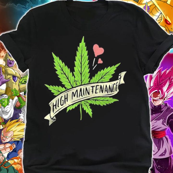 Womens High Maintenance Weed Cannabis Pocket 420 Thc Stoner Gift Shirt t-shirt shirt