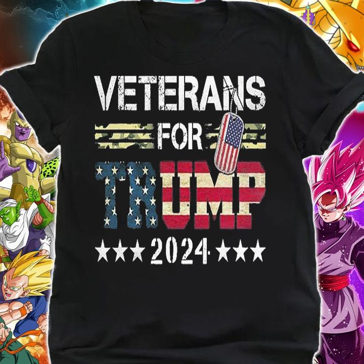 Retro USA Flag Veterans Trump 2024 T-Shirt t-shirt shirt