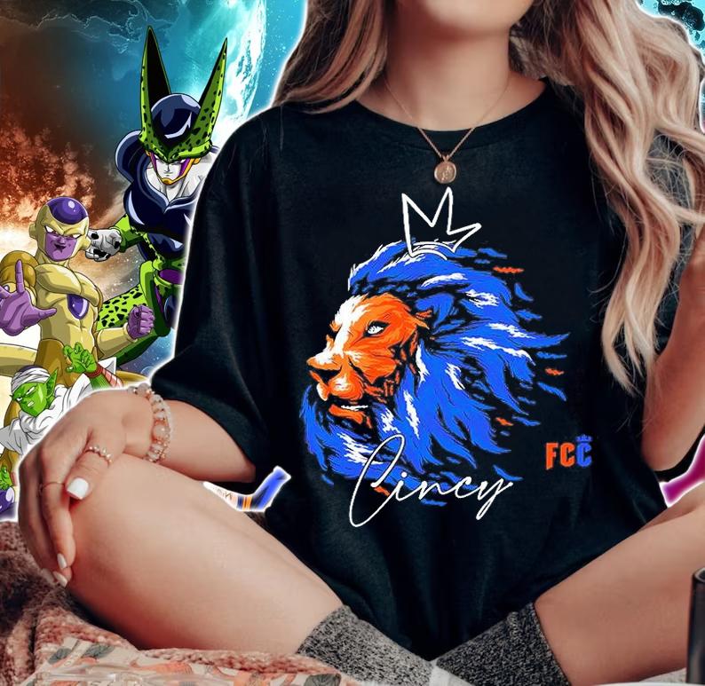 FC Cincinnati Lion Head Sketch T-Shirt t-shirt woman shirt