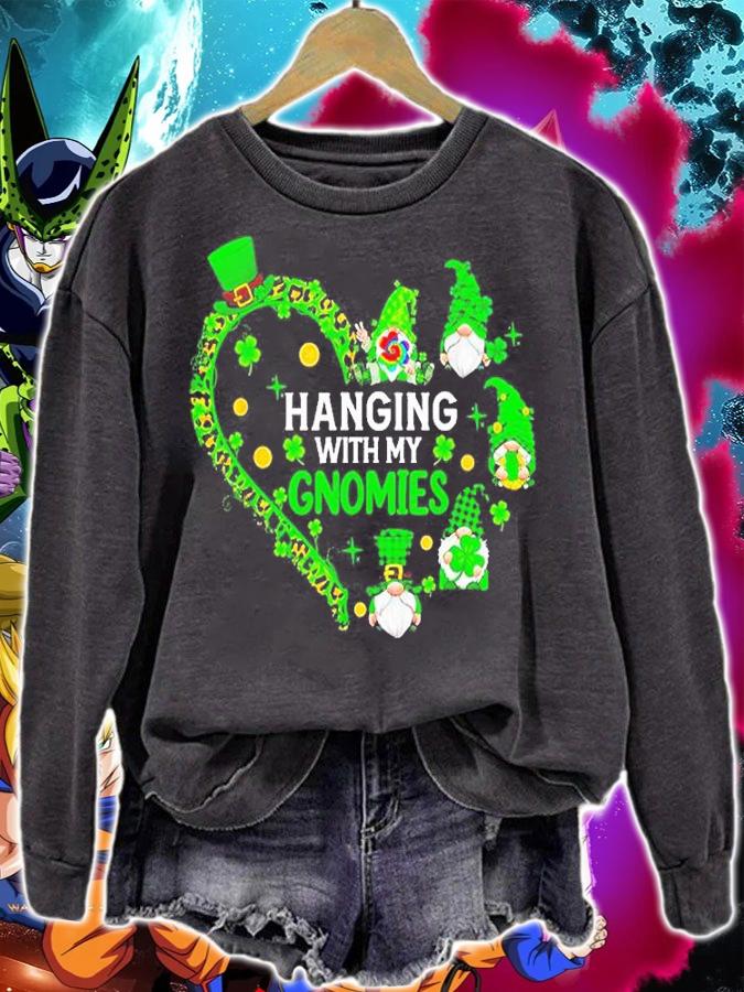 Hanging With My Gnomies Shamrock St Patrick's Day T-Shirt t-shirt sweatshirt