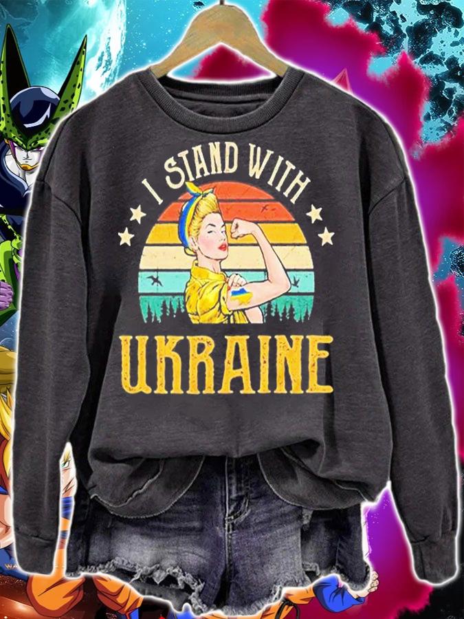 I Stand With Ukraine Strong Vintage Women's T-Shirt t-shirt sweatshirt