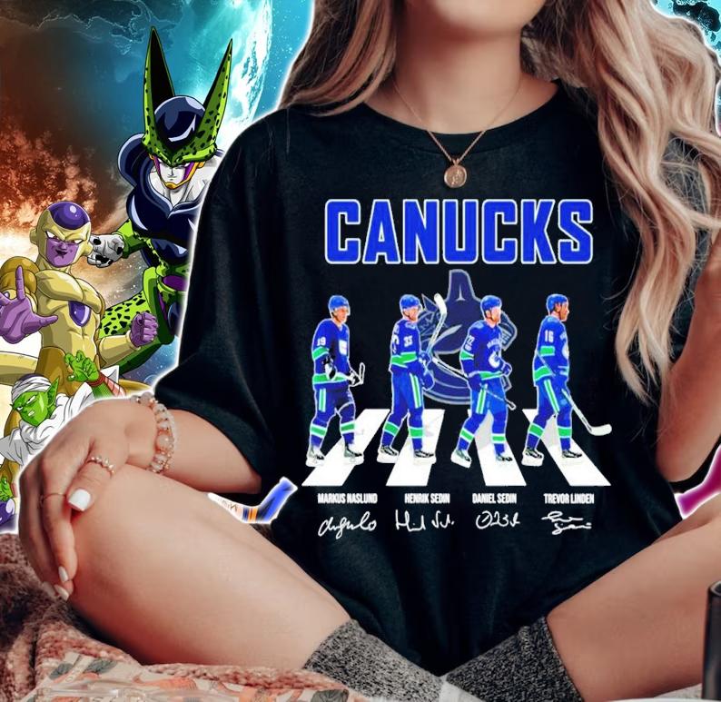 Vancouver Canucks Hockey Team Abbey Road Signatures Shirt t-shirt woman shirt