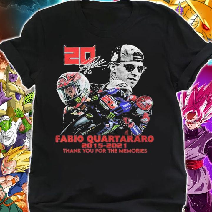 Fabio Quartararo 2015-2021 signature thank you for the memories shirt t-shirt shirt