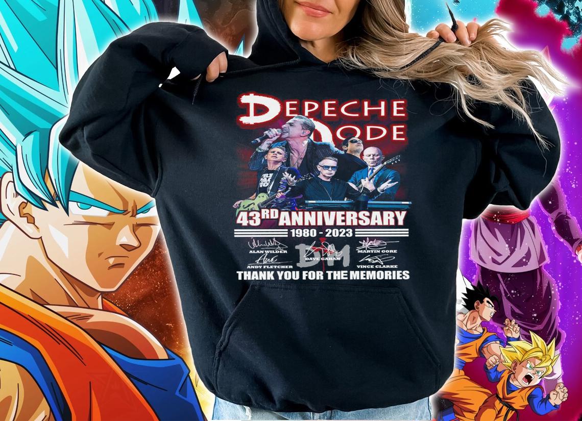 Depeche Mode Band Member 43rd Anniversary 1980-2023 Signatures t-shirt hoodie