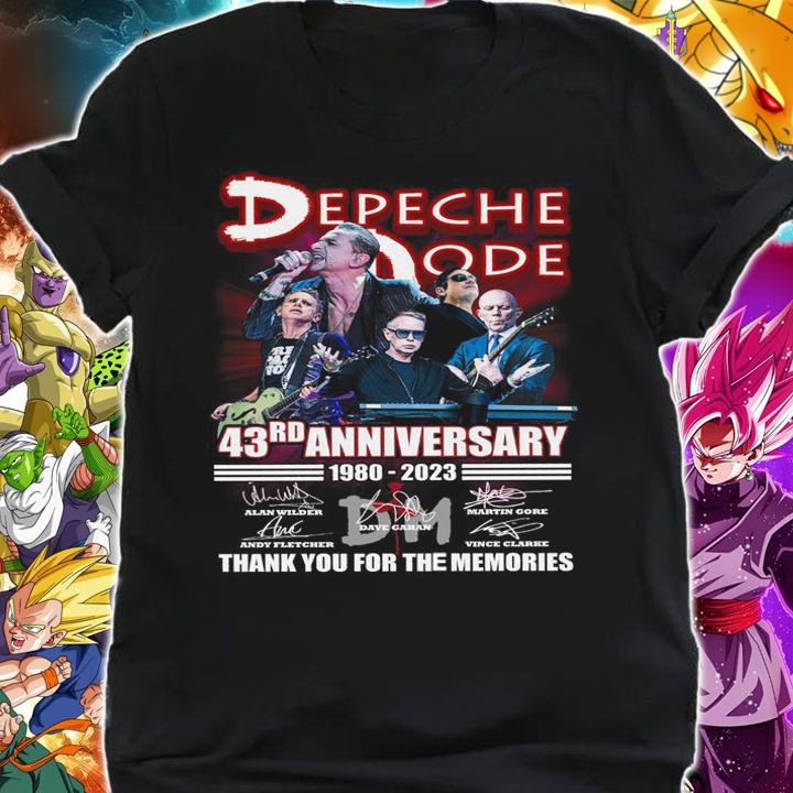 Depeche Mode Band Member 43rd Anniversary 1980-2023 Signatures t-shirt shirt