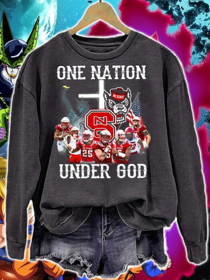 NC State Wolfpack One Nation Under God t-shirt sweatshirt