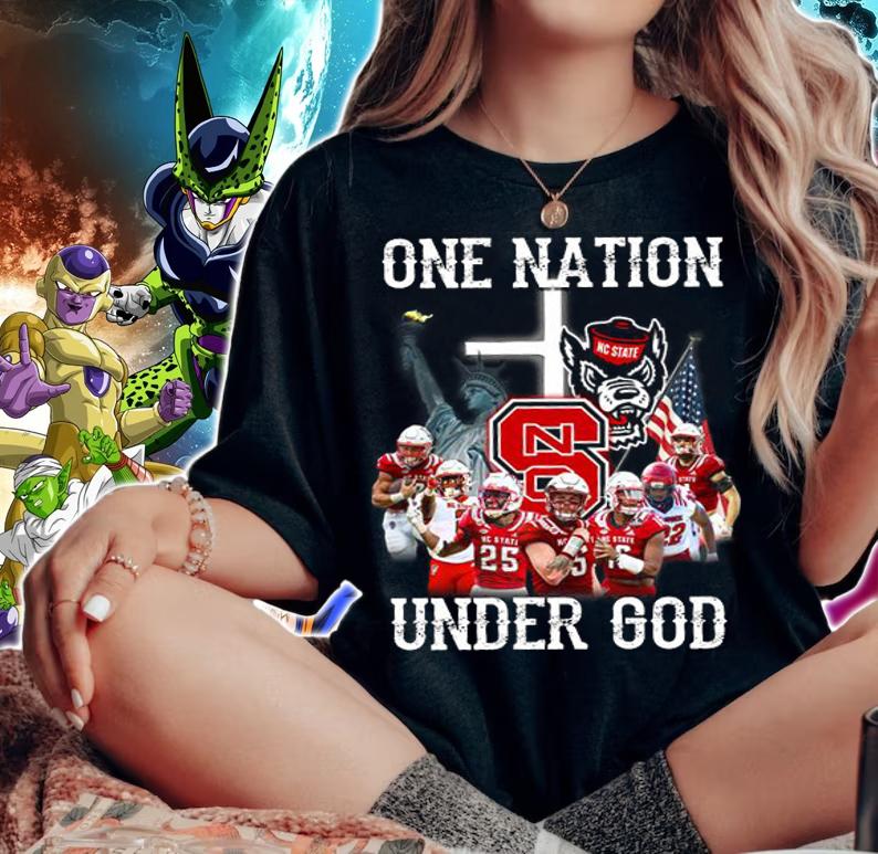 NC State Wolfpack One Nation Under God t-shirt woman shirt