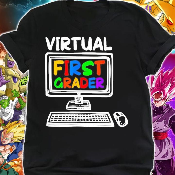 Virtual First Grade Funny Distance Learning Back to School T-Shirt t-shirt shirt