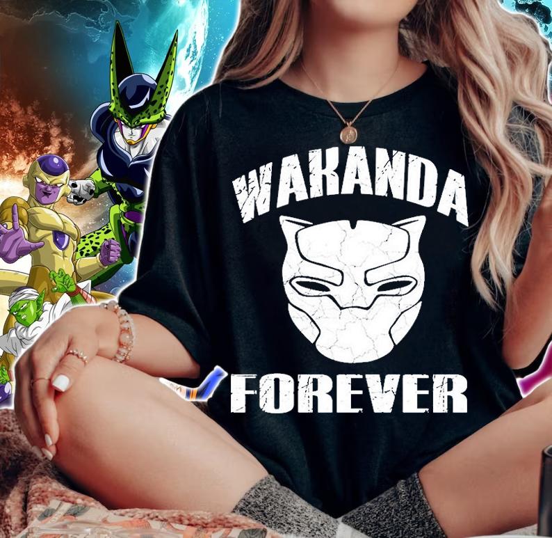 Wakanda Forever Black Panther T-Shirt t-shirt woman shirt