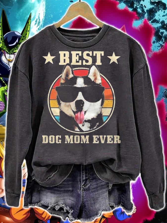 Womens Siberian Husky Mom Sunglasses Funny Vintage Husky Dog Lover Shirt t-shirt sweatshirt