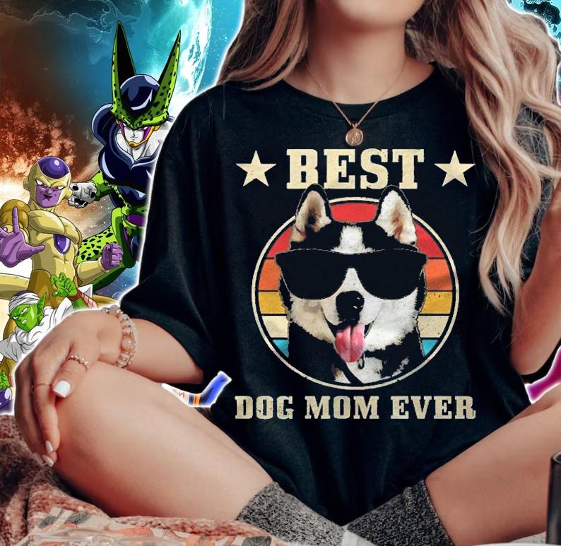 Womens Siberian Husky Mom Sunglasses Funny Vintage Husky Dog Lover Shirt t-shirt woman shirt