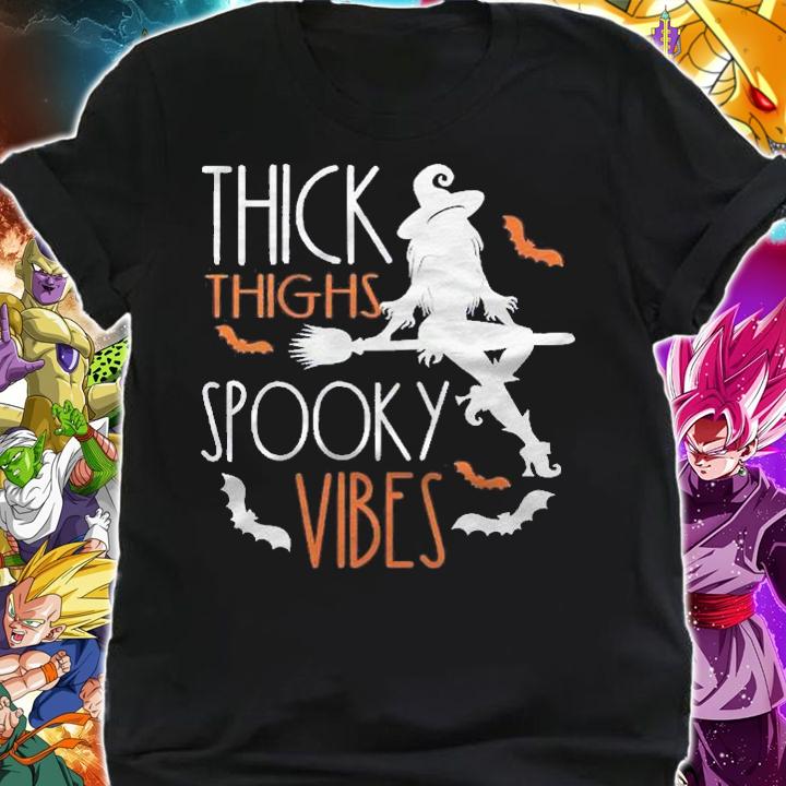 Womens Thick Thighs Spooky Vibes Sexy Halloween Costume Shirt t-shirt shirt