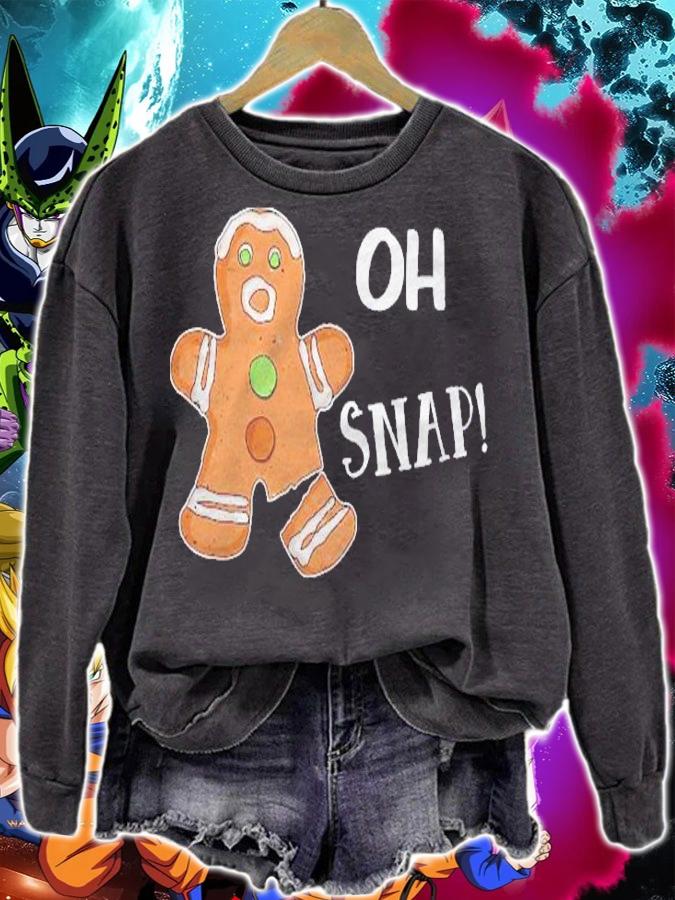 Funny Christmas Gingerbread Oh Snap Xmas shirt t-shirt sweatshirt