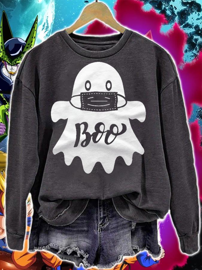 Funny Halloween Cute Boo Ghost In Face Mask 2021 Ver2 Shirt t-shirt sweatshirt