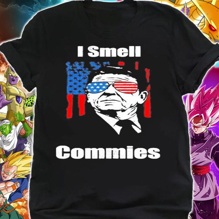 Funny President Reagan I Smell Commies Conservative Humor T-Shirt t-shirt shirt