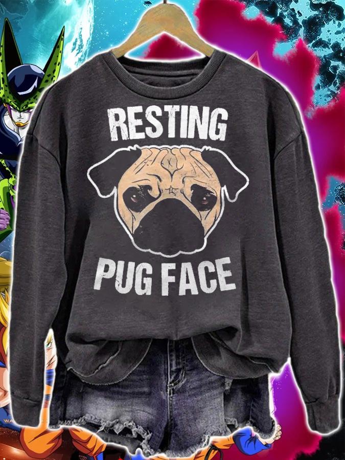Funny Resting Pug Face Shirt t-shirt sweatshirt