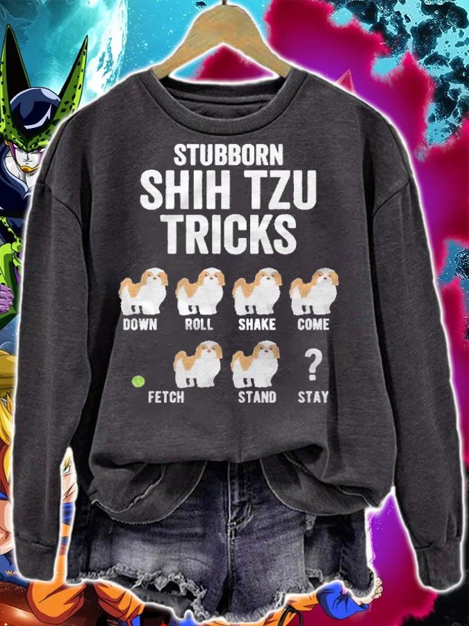 Funny Shih Tzu Tricks Dog Lover Pullover Shirt t-shirt sweatshirt
